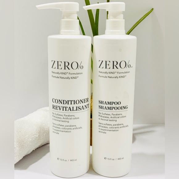 (2 PACK) CONDITIONER & SHAMPOO ZERO % - 15 fl.oz - Picture 1 of 8
